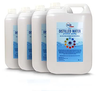 Distilled Water - 100% Ultra Pure Water (Blue) (4 x 5L)