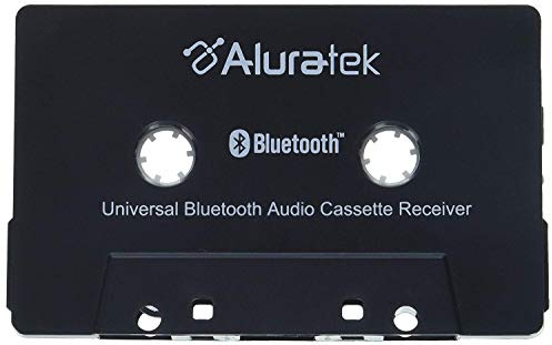 Aluratek Universal Bluetooth Audio Cassette Receiver, Built-in Rechargeable Battery, Up to 8 Hours Playtime, Audio Receiving up to 33 Feet, ABCT01F