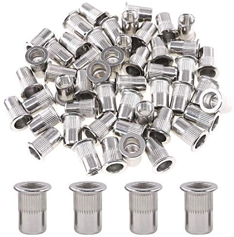 Glarks Lot de 50 écrous à rivets filetés M8 en acier inoxydable 304 (M8)