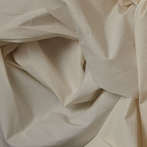 Kt KILOtela - Tela Glasilla, Lienzo Moreno Algodón, Patrones, Forro, Bolsas, Manualidades, Pintar, Estampar, 100 cm Largo x 280 cm Ancho, Beige, Crudo - 1 metro