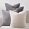 Topfinel Kissenbezug 30x30 cm Grau 4er Set Kordsamt Kissenbezüge Kissenhülle Dekokissenbezug Sofakissen Dekokissen deko für Sofa Schlafzimmer Wohnzimmer Balkon Kinder flauschig Farbverlauf
