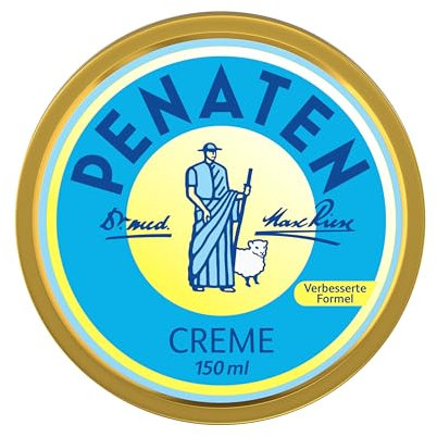 Penaten Creme (150 ml), Baby Wundschutzcreme mit Nässeschutz & Hautschutz, schützt sofort zarte Babyhaut mit Panthenol, zieht schnell ein & beruhigt