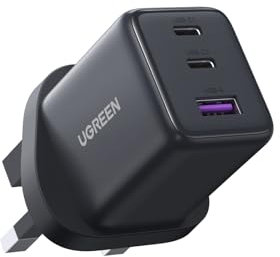 UGREEN USB C Charger Plug, 30W 3-Port USB Fast Charger Plug, USB C Charger Compatible with iPhone 17/16/15/15 Pro/14/13/12, iPad, Galaxy S25/S24/S23, Pixel 9,Grey