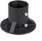 Kit di staffe rotonde per recinzioni, resistente, supporto regolabile per pali a catena, lampioni, pali per cassette postali, nero (78 mm)
