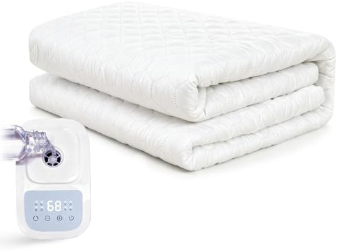 EldHilfe Water Heated Mattress - 20-65℃ Intelligent Temp Control, High-Grade Frosted PVC Hose, Comfort Hydraulic Heating, All-Season Use(Queen)