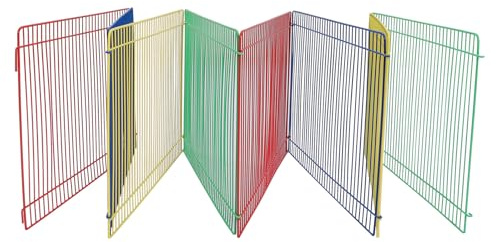 Levemolo Clôture pour Parc à Petits Animaux Multifonctionnelle en Fil Métallique, 8 Pièces 35x23 Cm, Usage Intérieur Et Extérieur, Compatible Hamsters, Cochons D’Inde Et Lapins