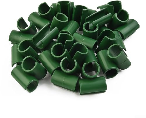 50 clip di supporto per piante per aste da giardino, serre e applicazioni con aste per protezione solare (16 mm)