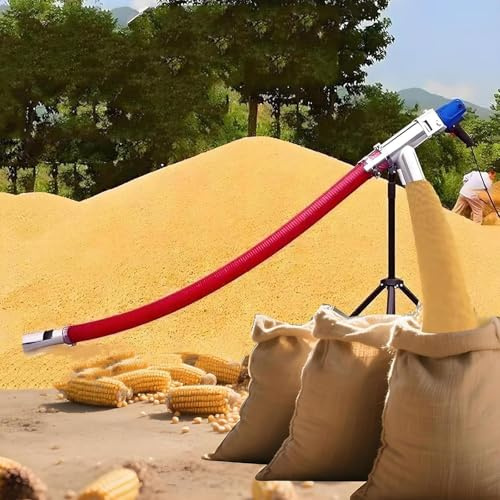 Bärbar sugmaskin 10T/H industriell skruvtransportör för korncement sand och pulverrengöring inkluderar 1,5 m effektiv slang