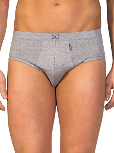ZD ZERO DEFECTS | Slip Mini Algodón Egipcio Premium | Confort Superior y Sin Costuras | Talla: L - Color: Gris