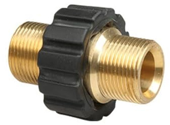 SagaSave 1 adaptador de lavadora a presión M22 macho a M22 macho, enchufe rápido de latón, rosca interna de liberación rápida, manguera de liberación rápida, núcleo de enchufe de 14 mm