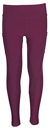 MS-Trachten Reitleggings Kinder Damen Kinderreitleggings Reithose Rosina Silikon (146/152, Bordeauxrot)