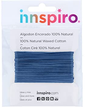 INNSPIRO Cordoncino cotone cerato fine blu reale 1,5 mm. 5 m.
