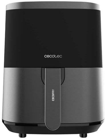 Cecotec Friteuse à Air sans Huile de 4 L Cecofry Fantastik Inox 4000. Air Fryer. 1400 W, Compacte, Panneau de Contrôle Tactile, 9 Menus, Technologie PerfectCook, 80-200ºC, Temps Ajustable