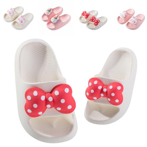 Scarpe da Spiaggia e Piscina Ragazzi Ragazze Infradito Ciabatte da Bagno Bambino Bambini Sandali Estivi Antiscivolo Doccia Pantofole Slippers Arco Rosso 22/23 (Dimensioni Etichetta 150mm)