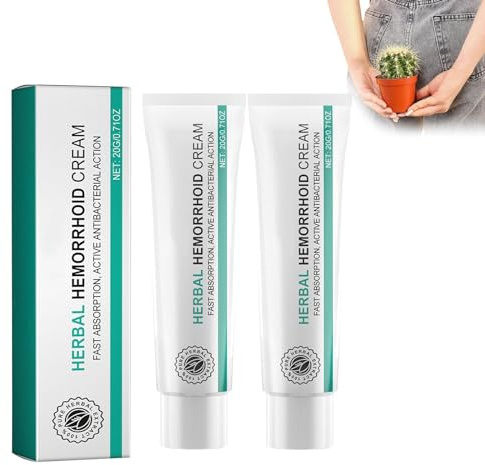 Örtbaserade hemorrojdkräm, Hemorrojder Cream för män och kvinnor (2 st)