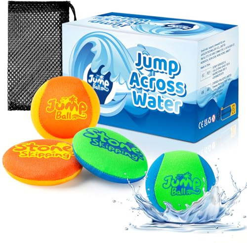 LETREEN Juego de 4 Pelotas de Agua para Saltar, Juguetes de Piscina