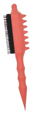 Amagogo Cepillo para cardar el cabello, portátil, de viaje, profesional, herramienta de peinado para mujeres, peine para cardar el cabello, seccionar el, Naranja Rojo