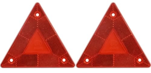 Reflex varningstriangel Triangel varningsreflektor skyltskylt bakljus säkerhetsreflekterande skylttavla Röd(2pcs)