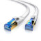 CSL - 10m CAT 8 Netzwerkkabel Flach und Dünn - Lan Kabel für 40 Gigabit High Speed, Internetkabel, Flachbandkabel, Verlegekabel - 40 Gbps Cat.8 RJ45 Kabel für Switch Router Modem PC, 10 Meter Weiss
