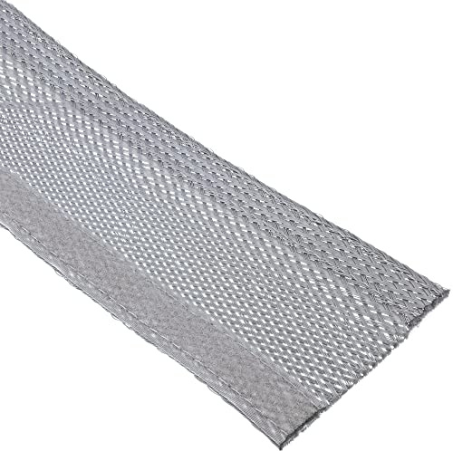 InLine® Kabelslang, tygslang med kardborreband, 1 m x 25 mm diameter, grå