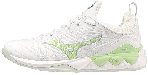 Mizuno Zapatos de Voleibol para Mujer, Blanco, 39 EU