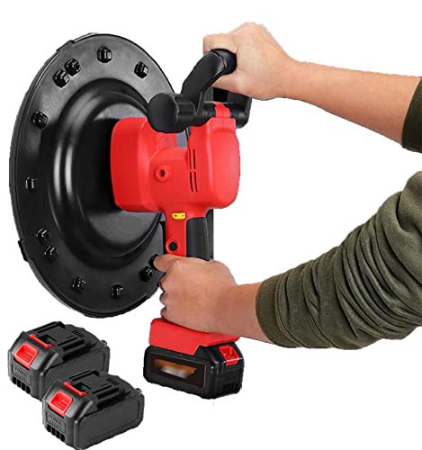 YEHOZZ 1680w Máquina De Alisado De Superficie De Pared De Cemento De Alta Eficiencia Limpiaparabrisas De Mano Albañiles Cubo De Enlucido Herramientas De Paleta con Batería De Litio Sin Escobillas