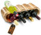 SIMPLEX DOMO Rustikales Weinregal Holz geflämmt - Flaschenregal Holz für 8 Flaschen, 2 Etagen - Zeitloses Design, sanft geölt - Weinregal schmal für Küche, Esszimmer, Wohnzimmer