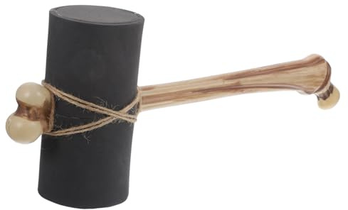 SOIMISS Primitive Bone Hammer Prop for Halloween Cosplay Party – Plastic Fake Hammer Decoration, Simulated Halloween Prank Accessory,