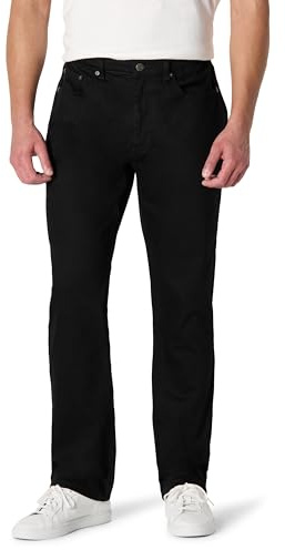 Amazon Essentials Jeans Leggermente Elasticizzati vestibilità Dritta Uomo, Nero, Pesante, 32Wx32L