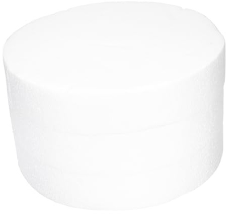 PERSELOSO Blocchi di Schiuma Floreale Tondi 3 Pezzi 25cm Spessore 5cm per Decorazioni Fai da Te, Accessori Artigianali Leggeri e Modellabili per creatività e Feste
