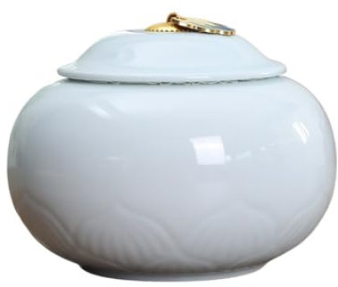 Lata de Té Recipiente de cerámica for té con tapa sellada y asa de transporte. Tarro de almacenamiento doméstico for té, café, frutos secos, hierbas, especias y azúcar. Recipientes de Cocina