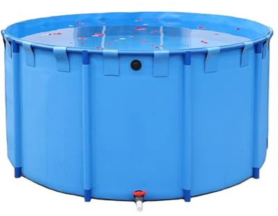 Genérico Piscina Plegable Grande para Perros y Estanque de Lona para Peces - Piscina elevada Plegable con Lona de PVC Resistente para bañar a Mascotas, criar koi y Que los niños chapoteen (3 x 0,8 m/