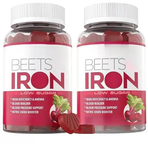 Betor Gummies-med järn, energistöd, bekämpa trötthet-vegansk, icke-GMO, glutenfri-för män och kvinnor