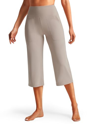 Libin Capris Leggings Pantalon De Yoga Capri 21, Kaki XL