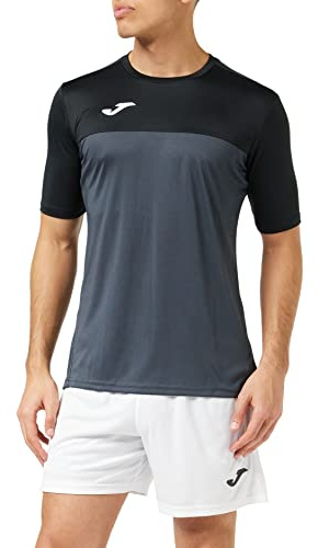 Joma Men's Sports T-Shirt, 6XS – 3XL – Breathable and Quick-Drying, Ideal for Running or Gym – Winner Anthracite Black