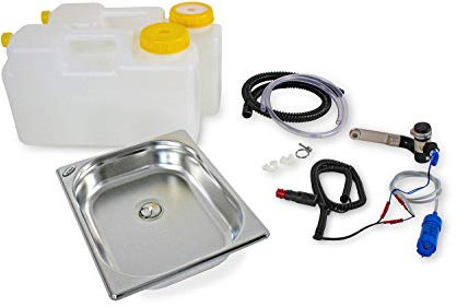 12 Volt Wasserversorgung Miniküche KüchenBlock Reiseküche Wohnmobil Camping Bus VW T3 T4 T5 325x265x65 mm(ad-ideen)