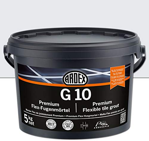 Ardex G10 - Mortero flexible para juntas (5 kg), color gris claro