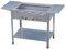 BSR-Grillen Holzkohlegrill Grillwagen Kohlegrill aus Edelstahl 65x53x80 cm Grillfläche 59,5x47 cm ideal für Privat Verein Catering Gastronomie (Grillrost Edelstahl + Seitenablagen)