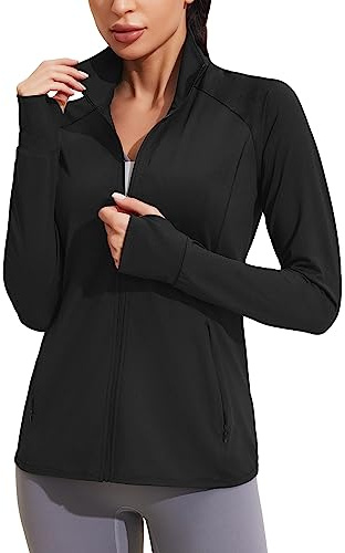 COOrun Women's UPF 50+ Jackets Golf Jacket Sun Protection Long Sleeve Shirts Outdoor Performance Pockets Coat Sweat Shirt