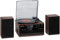 Auna Giradischi Bluetooth per Dischi in Vinile, Lettore Vinile a 3 Velocità di Riproduzione, Giradischi Vinili Vintage con Casse Stereo, AUX, Gira Dischi per Vinile con Jack per Cuffie e Lettore CD
