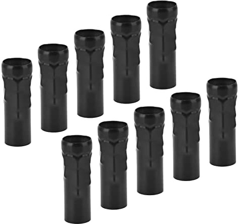 Ljuslampshållare Tube, 10st E14 Metallrör Lamphuvud Hölje Järn för Ljuslamphållare Tube Lampfot 25x80mm Kristallkrona, Paneler och Enheter(Svart)