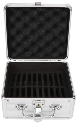Caja de Almacenamiento para Disco Duro de 2,5, Maleta con Caja de Almacenamiento para Disco Duro con 20 Bahías, Estuche de Transporte para Disco Duro Externo con Diseño de Bloqueo de Seguridad