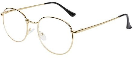 JoXiGo Gafas de Lectura Dorado +1.5 para Hombres y Mujeres Metálica Montura + Correa de Gafas
