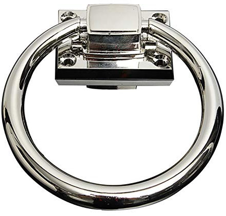 MOEENS TüRklopfer,TüRklopfer Antik Zieht Ring Shiny Silber-Tropfen-Holz-Tür-Klopfer-Stuhl Im Lager Schrank Küchenschrank Schubladenknöpfe Möbel-Handgriff Hardware Beschläge