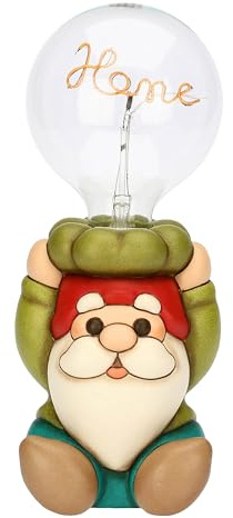 Lampada da tavolo in ceramica gnomo