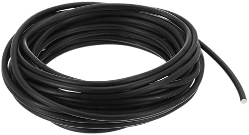 PATIKIL Alambre Bonsái de 6mm, 1 Rollo de Alambre Floral de Aluminio Anodizado, 10 m para Fijar Ramas de Jardinería, Árboles, Formación Bonsai, Color Negro