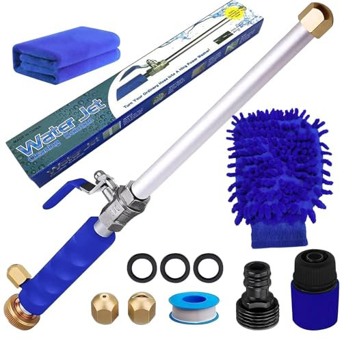 Boquilla de Agua De Alta Presion, 2 In 1 Lanza de Agua de Alta Presión, Lanza Hidrolimpiadora para El Hogar, Jardín, Coche, Limpieza De Ventanas