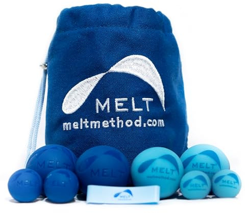 MELT Method Hand & Foot Therapy Ball Kit w/ Sensory FasciaPoint - Therapy Massage Ball Set and Massage Roller for Plantar Fasciitis, Trigger Point, & Myofascial Release - Hand & Foot Roller Massager