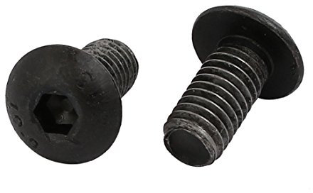 sourcing map 2 Stück Linksgewinde Schraube M5x10mm 10.9 Grade Innensechskant Schwarz