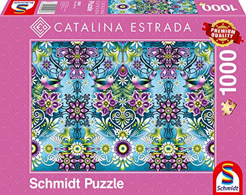 Schmidt Spiele Puzzle 59587 Catalina Estrada, Blauer Sperling, 1000 Teile
